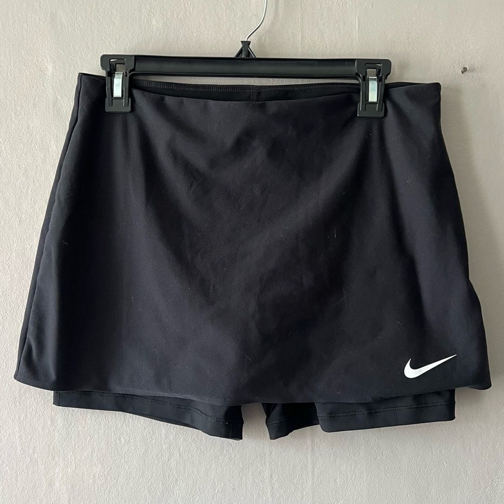 Nike Black Mini Skort with White Swoosh
